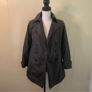 Banana Republic Olive Green Peacoat Coat Jacket XXS
